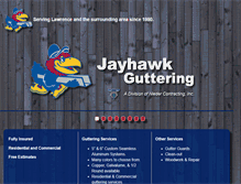 Tablet Screenshot of jayhawkguttering.com
